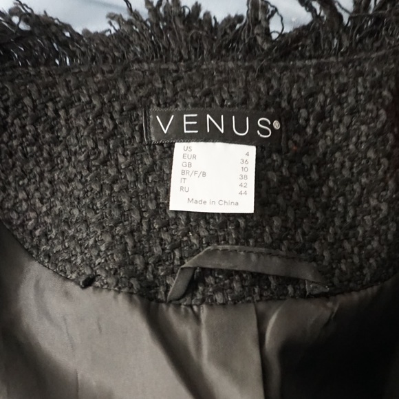 Black Tweed Jacket Size US 4 - Picture 2 of 9